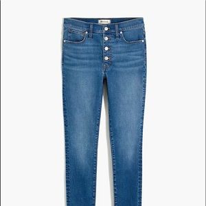 Madewell 9” mid-rise skinny crop button-through